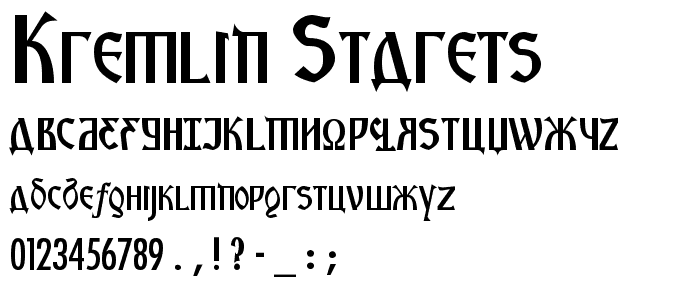 Kremlin Starets font